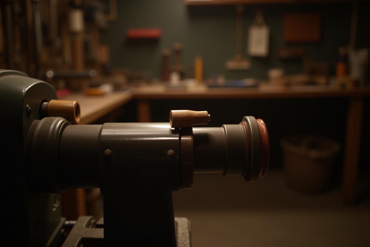 The main lathe in Jesse Clayton Hill's workshop, a focal point of creation.