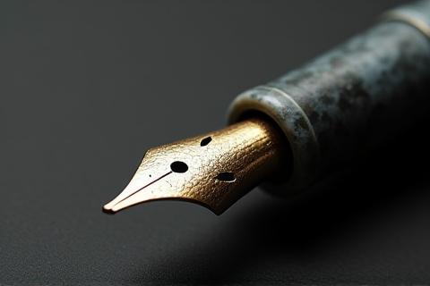 Pen featuring Ishime-ji (stone-texture) urushi technique