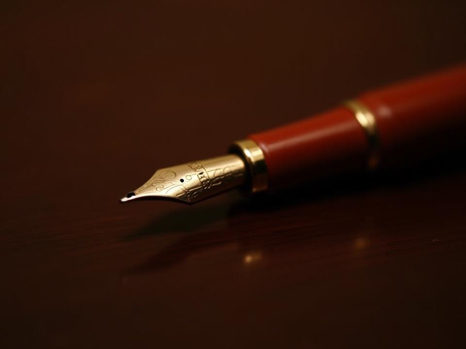 Vintage fountain pen restored to gleaming condition